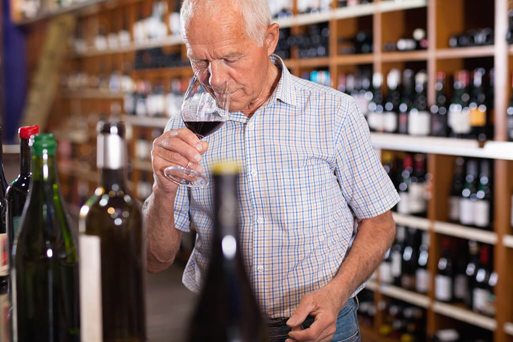 Respiração do vinho: Senhor de idade